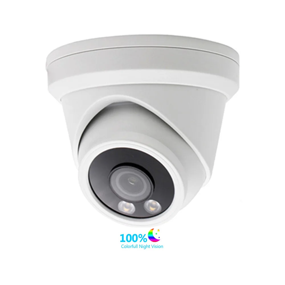 Popular 5MP Colorvu IP POE Dome Camera Colorful Imaging 24/7 Built in Microphone Hik NVR Plug & Play