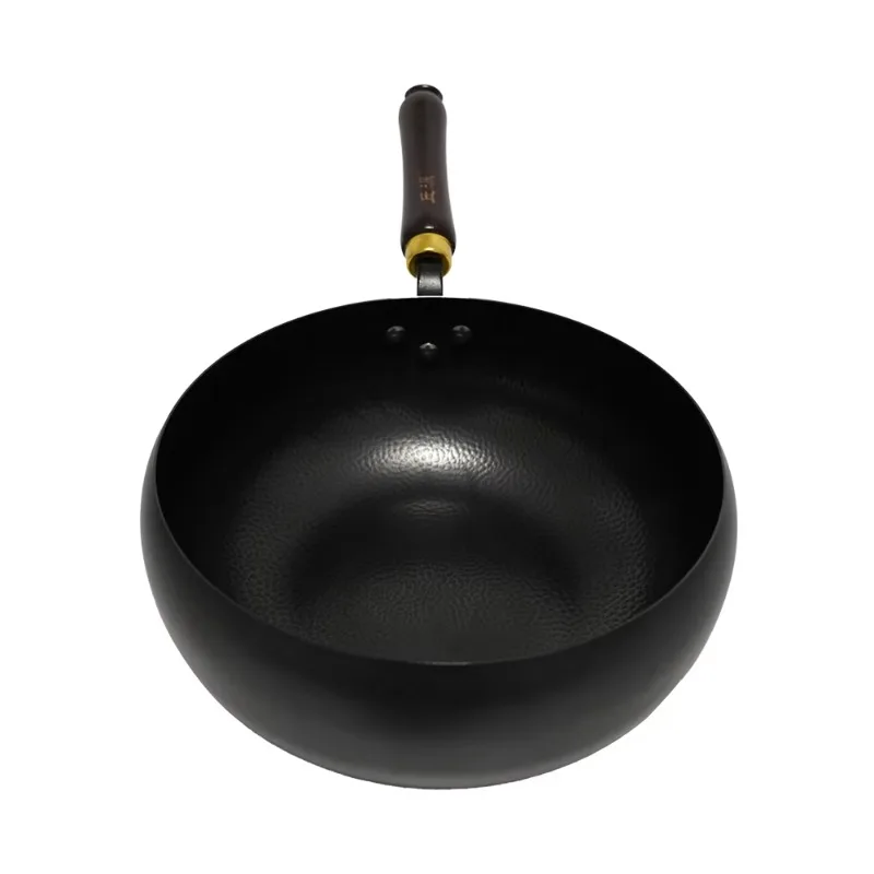 Iron big belly pot, fish scale pattern, uncoated, rust-proof, quick heating, daily cooking in home kitchen