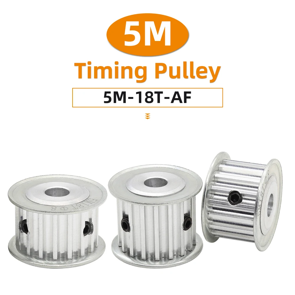 5M18T Timing Pulley 18Teeth Circle-arc Tooth 11/16/21/26 mm Width Toothed Belt Pulley Bore 5-15mm Synchronous HTD Belt Pulley