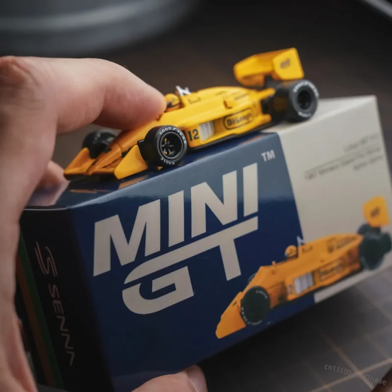 minigt-1-64-ダイキャスト-ロータス-99t-12-アイートン・セナ-1987年モナコ・グランプリ優勝モデル-合金製レーシングカーモデル-1088-コレクターズアイテム、ギフト、おもちゃ