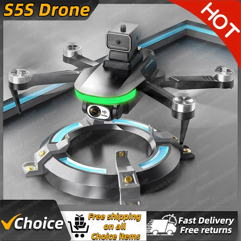 

New 2024 S5S Mini Drone 4k Profesional 8K HD Camera Obstacle Avoidance Aerial Photography Brushless Foldable Quadcopter 1.2km