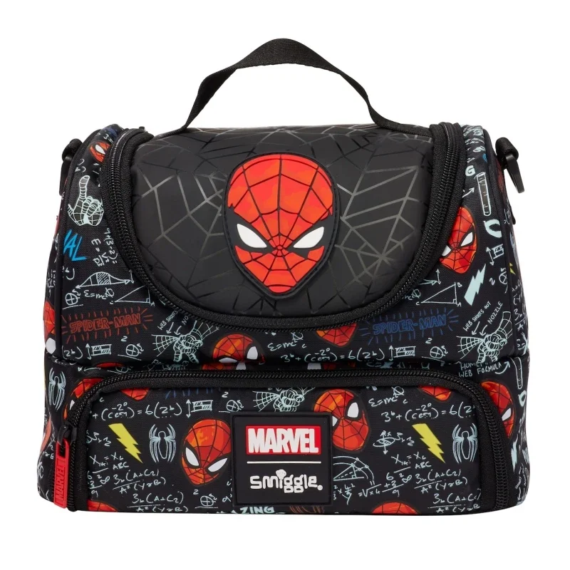 Smiggle Spider-man Children Stationery Student School Bag Lunch Bag Lunch Box Wallet Pencil Box  Water Cup For Student Gift