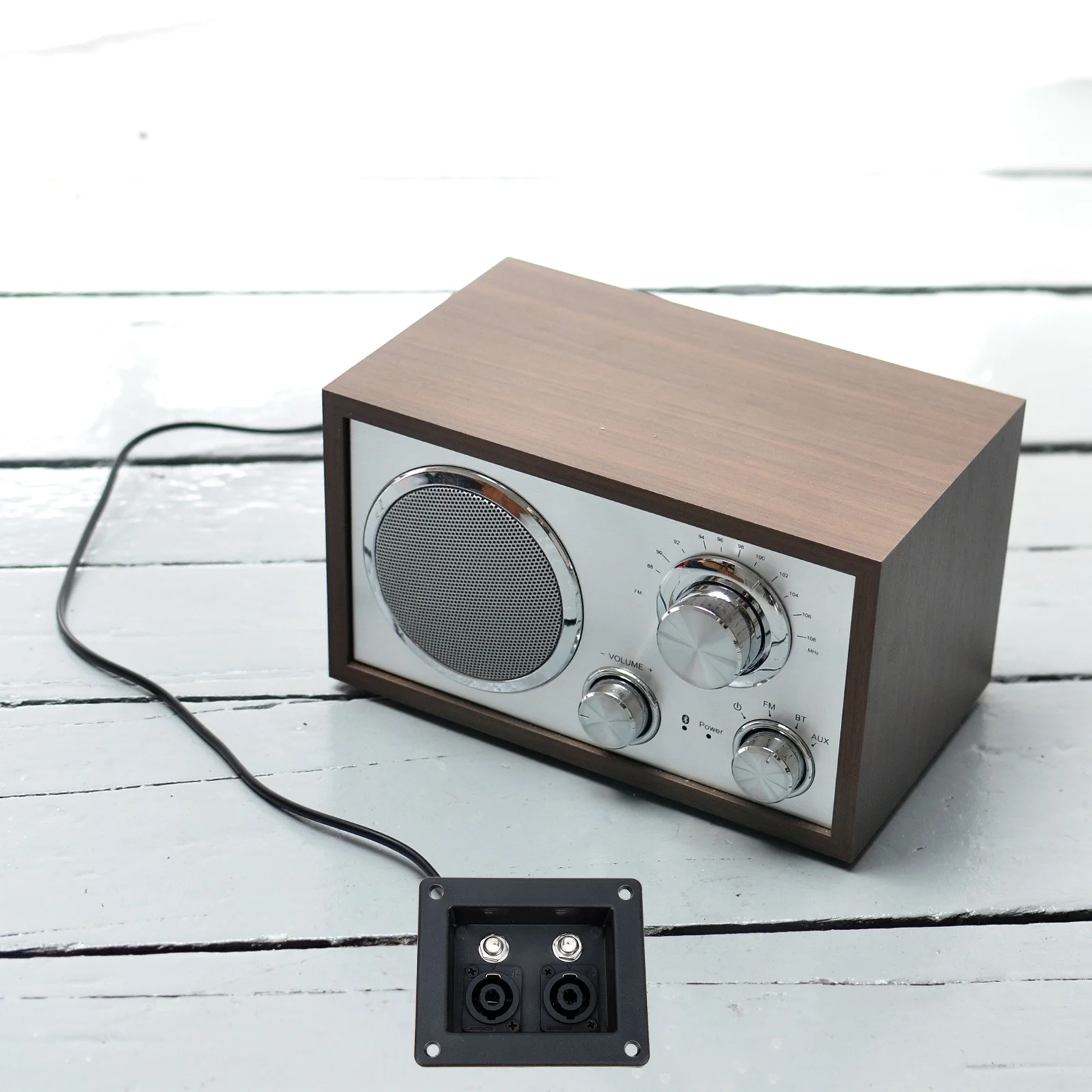 

Stage Speaker Wiring Board 80x90 Black Plastic Terminal Connector for Loudspeaker Subwoofer Box Multifunctional Wiring Board