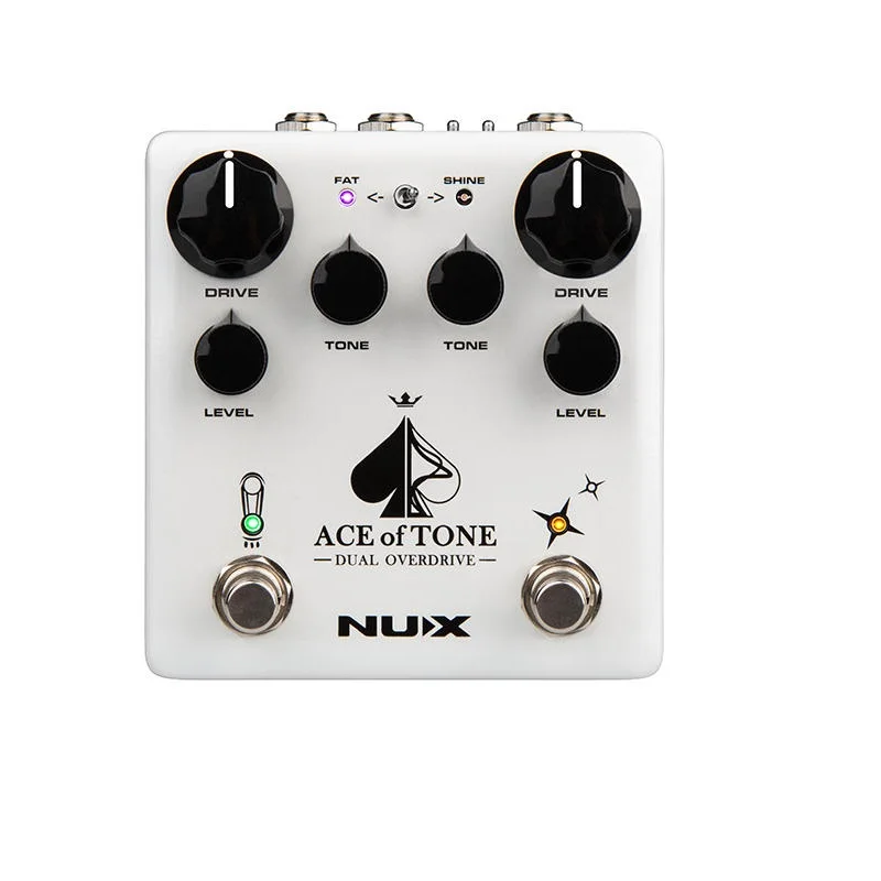 

NUX ACE с цветовым оформлением, двойной Overdrive в Stompbox. Аксессуары для гитары с двойной педалью и эффектом перегрузки