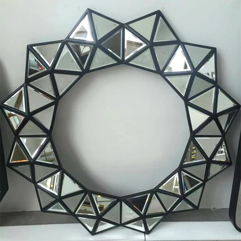 Nordic creative glass wall decoration mirror panel living room entrance wall decoration mirror bathroom mirror