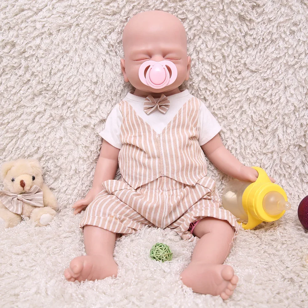 Closed Eye Silicone Reborn Doll 53cm Simulation Baby Doll Reborn Doll