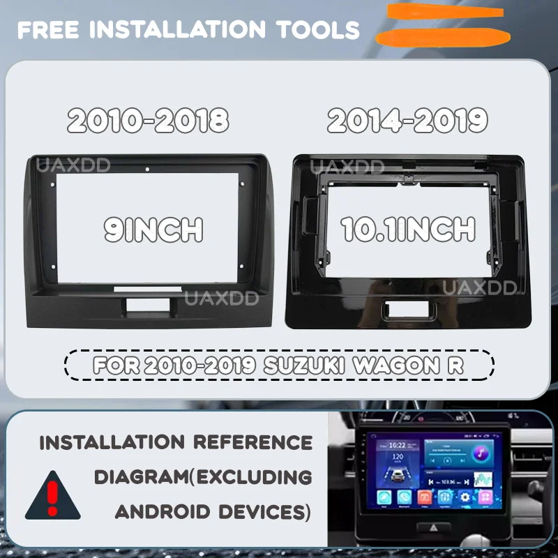 Für 2010-2018 Suzuki WAGON R 9 Zoll 2014-2019 10 Zoll Rahmen Auto Android Rahmen Armaturenbrett Canbus Box 2 Din Innenausstattung Kit Mittelkonsole