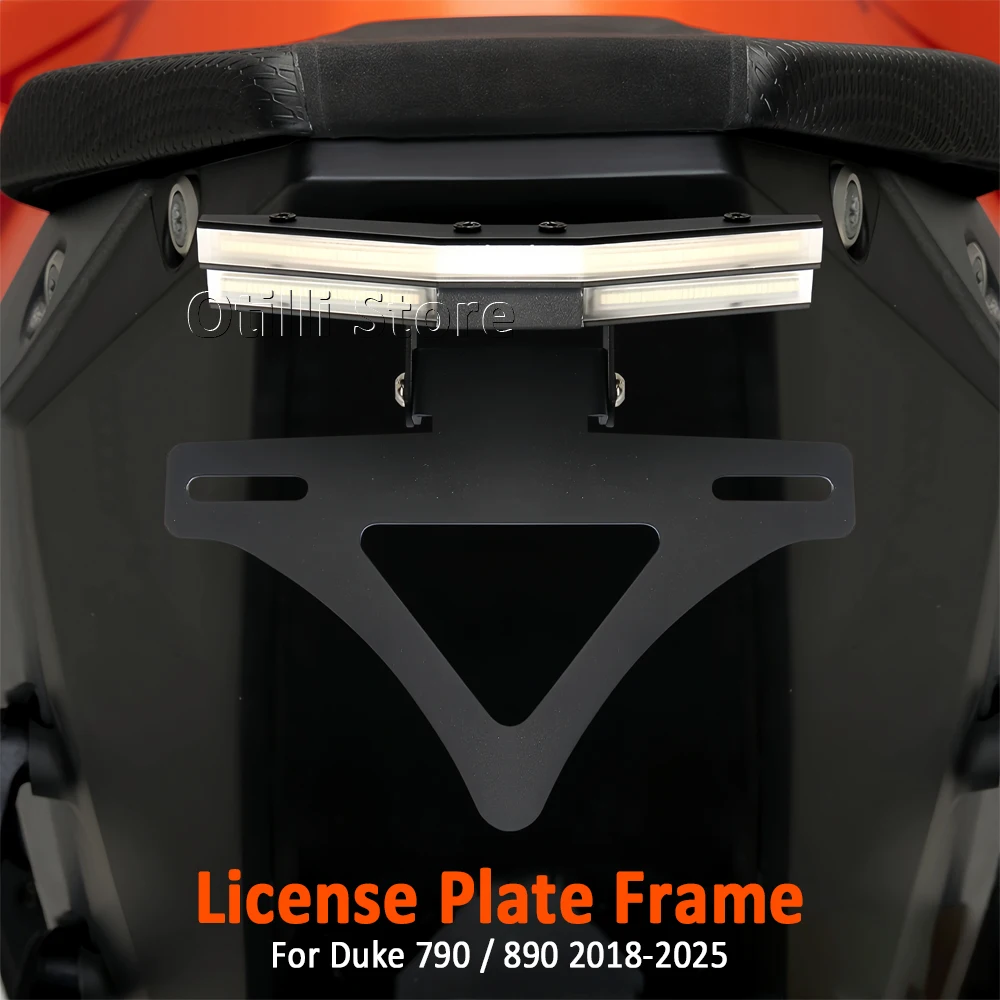 Acessórios da motocicleta traseira luz da cauda suporte da placa de licença cauda suporte quadro integrado para 790