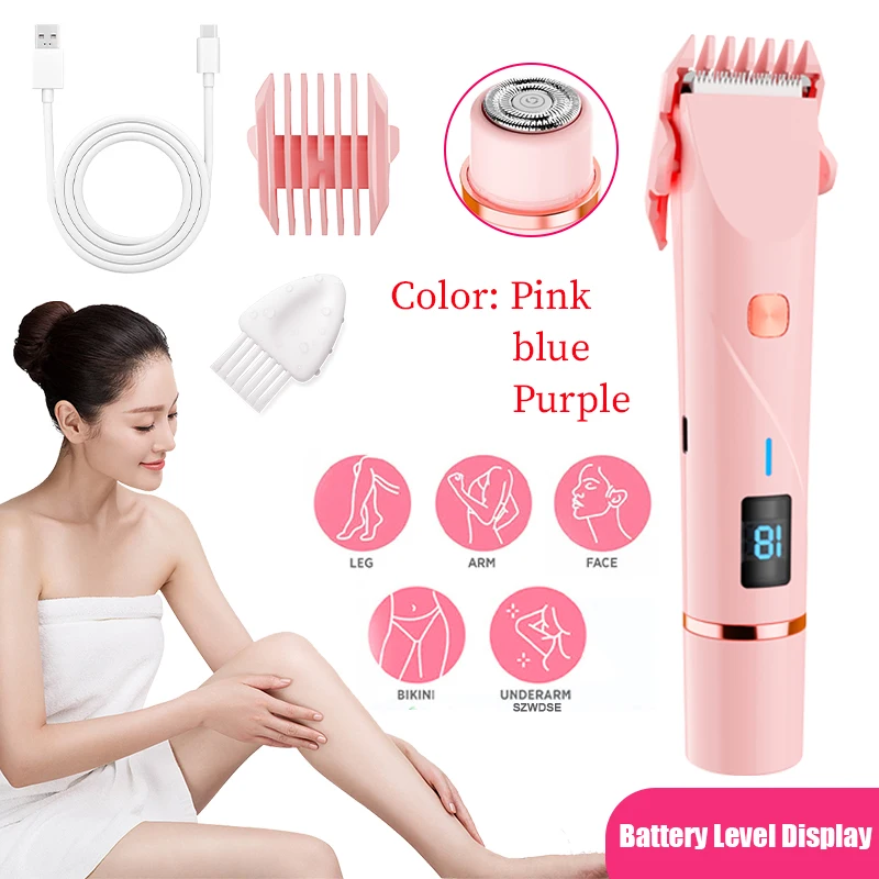 

2026 CT16 Двухголовочный эпилятор для женщин, портативный, с плавающими лезвиями, для влажного и сухого использования, водонепроницаемый, безболезненный, для лица и тела ﻿