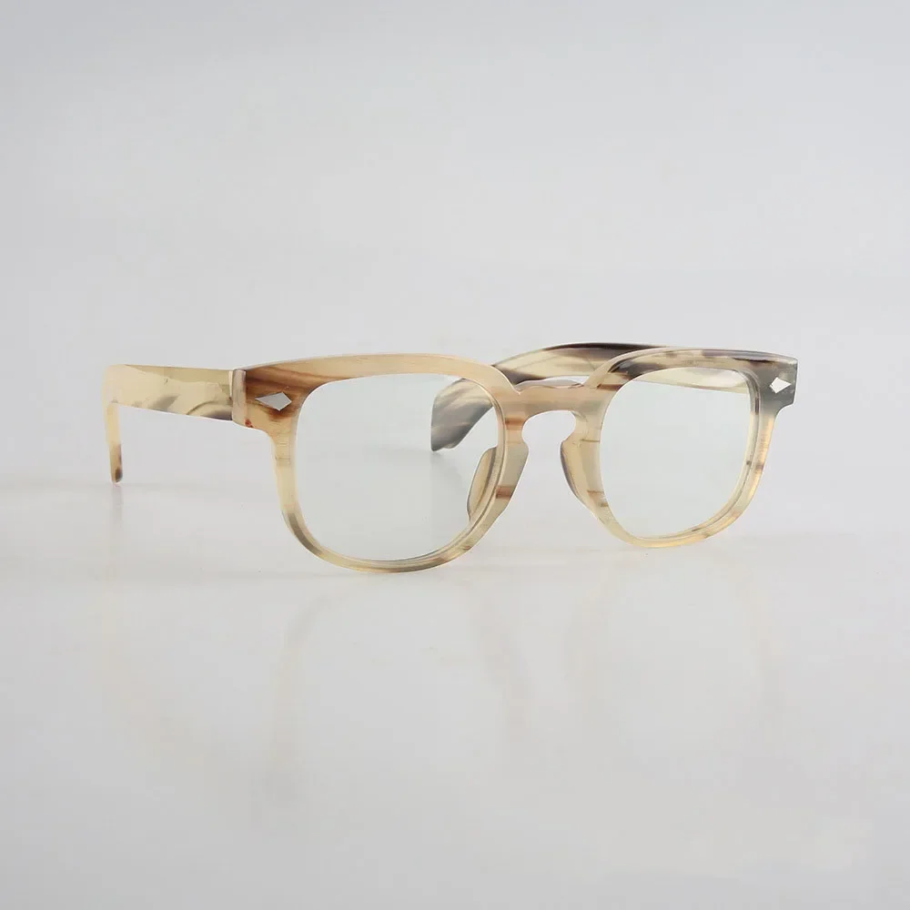 Glasses Frame For Men Women Square Classic Handmade Natural Horn Reading Prescription Eyeglass Frames Unique Optical Eyewear