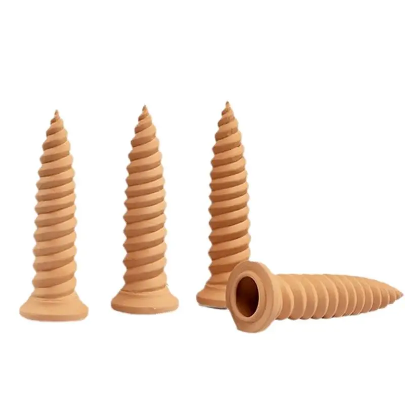 

Терракотовый поилка для растений, 4X, натуральные декоративные автоматические винтовые шипы, автоматические устройства для растений для автоматического орошения водой