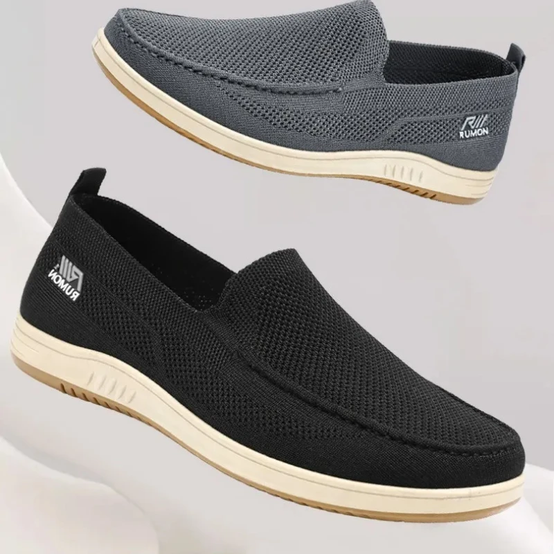 

Simple Men's Casual Shoes, Made of Mesh Fabric, Breathable and Comfortable in Spring and Summer. New 2025 Flat Work Men's Shoes