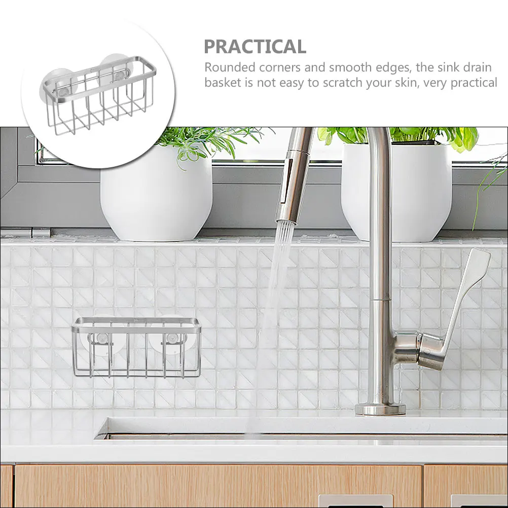 

Suction Cup Holder for Kitchen Sink Drain Rack Washcloth Organizer Sink Organizer Sponge Holder Premium Material Storage