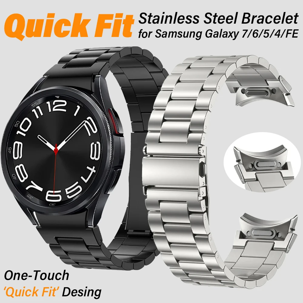 ผู้ชายสายสแตนเลสสําหรับ Samsung Galaxy 6 Classic 47 มม.43 มม.5pro 45 มม.ไม่มีช่องว่างสําหรับ Galaxy 7/6/5/4 44 มม.40 มม.4 คลาสสิก