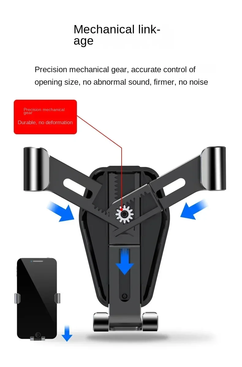 

Heavy-Duty Air Vent Phone Holder - Auto-Lock Gravity Tech for iPhone 15 and Samsung Galaxy Secure Mount