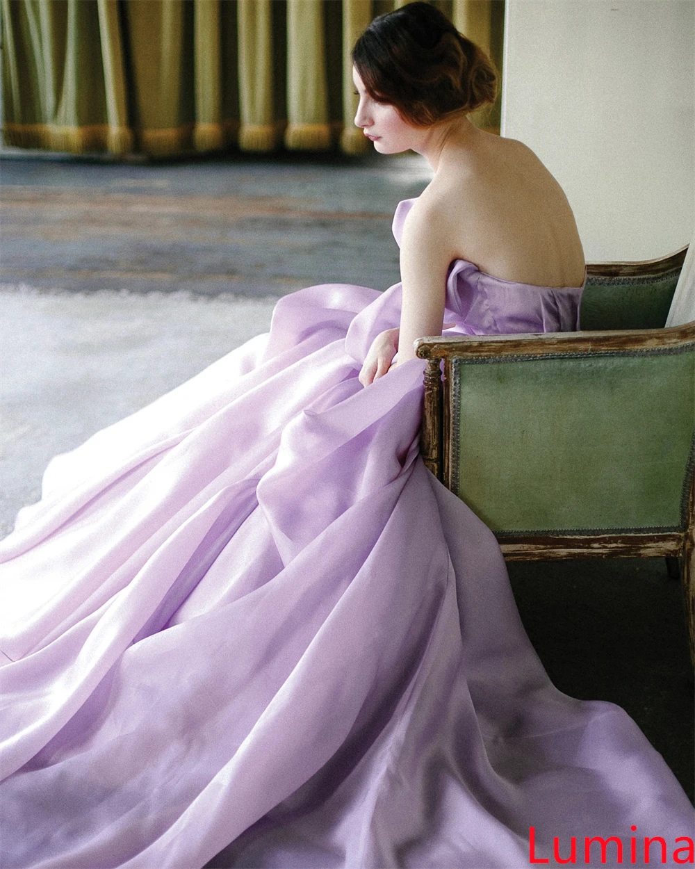 Robe de soirée de luxe en Satin violet, personnalisée, sans bretelles, sans manches, robes de célébrité, pour occasions spéciales, fermeture éclair au dos, moderne