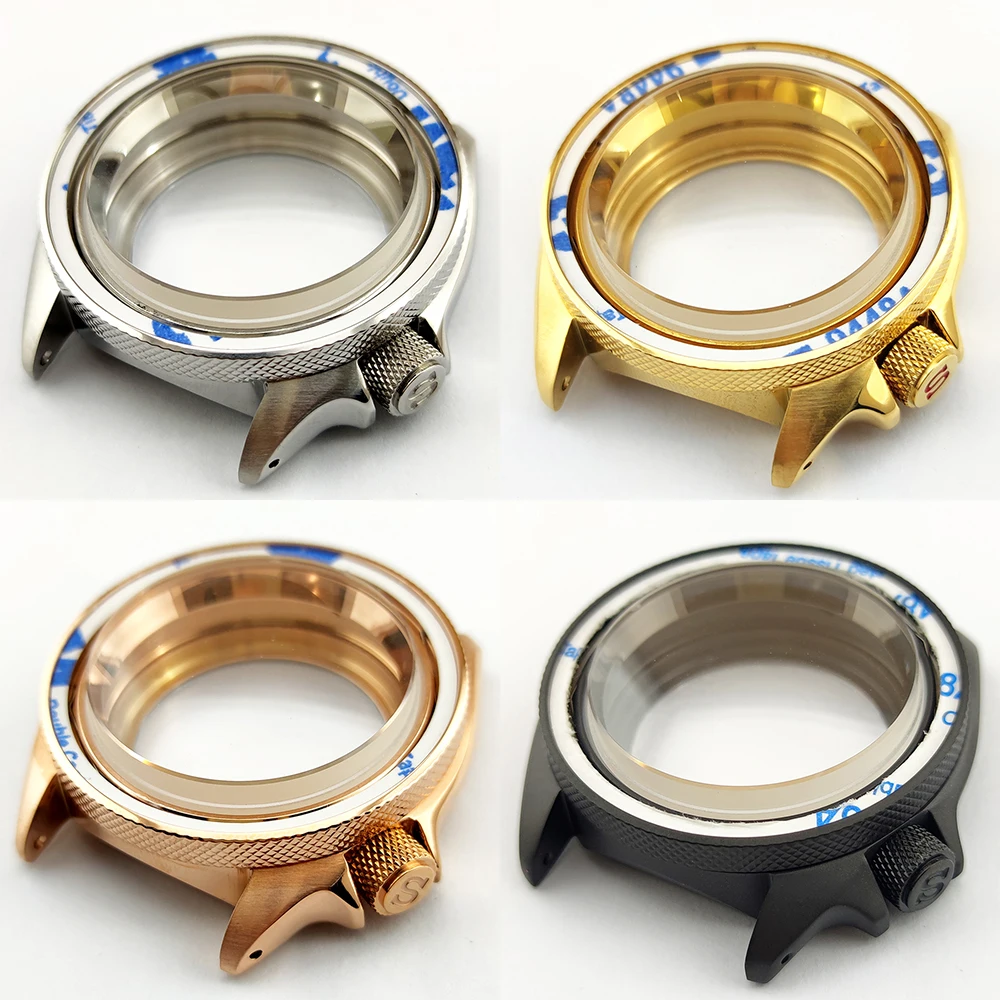 NH35 Case 42mm Watch Case sapphire convex/flat glass For NH35/NH36 movement For SKX007/SKX009 Case Men's luxury watch case
