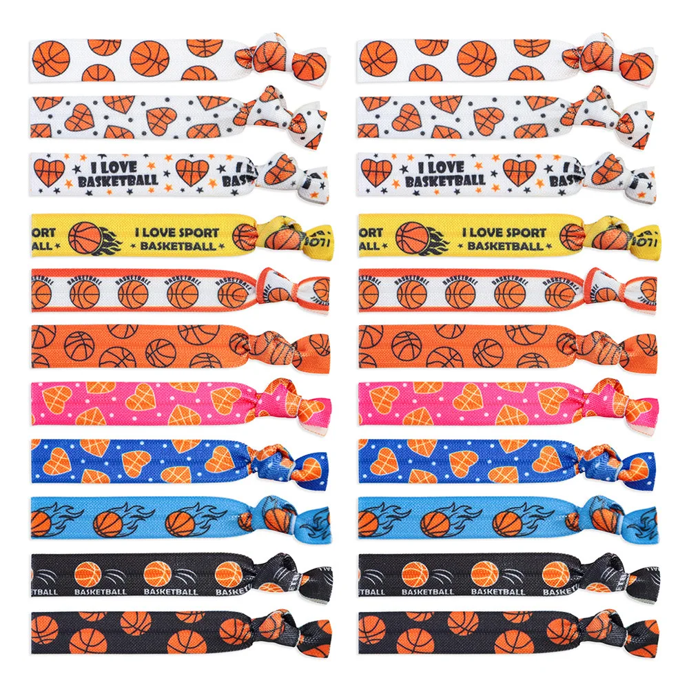 

Elastics Hair Ties Soft Knotted Ribbon Hair Ropes Ball Sports No Crease Elastic Fabric Hair Band Pony Tail Holder for Women Girl