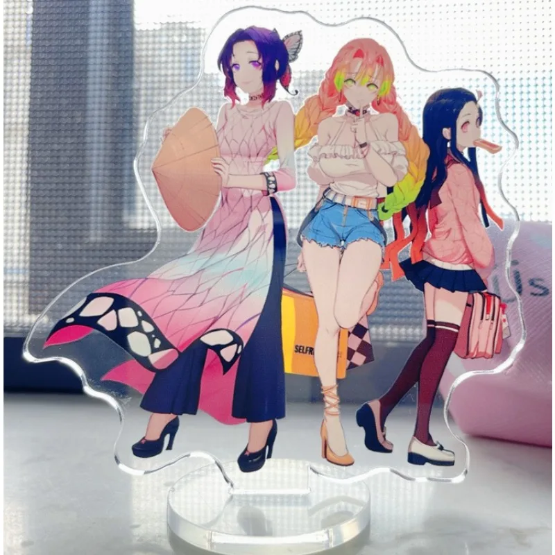 

Kawaii Demon Slayer Acrylic Ornaments Shinobu Mitsuri Nezuko Anime Figure Car Desk Decoration Models Children Toy Birthday Gifts