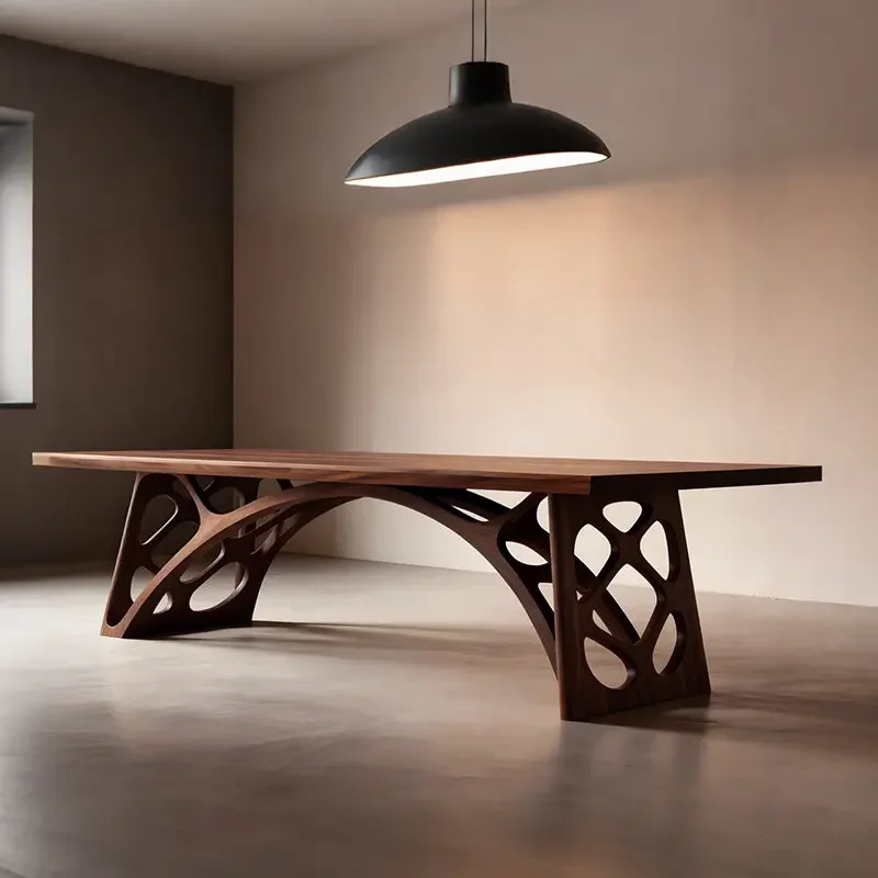 Tea table walnut tea table room office zen solid wood tea brewing table