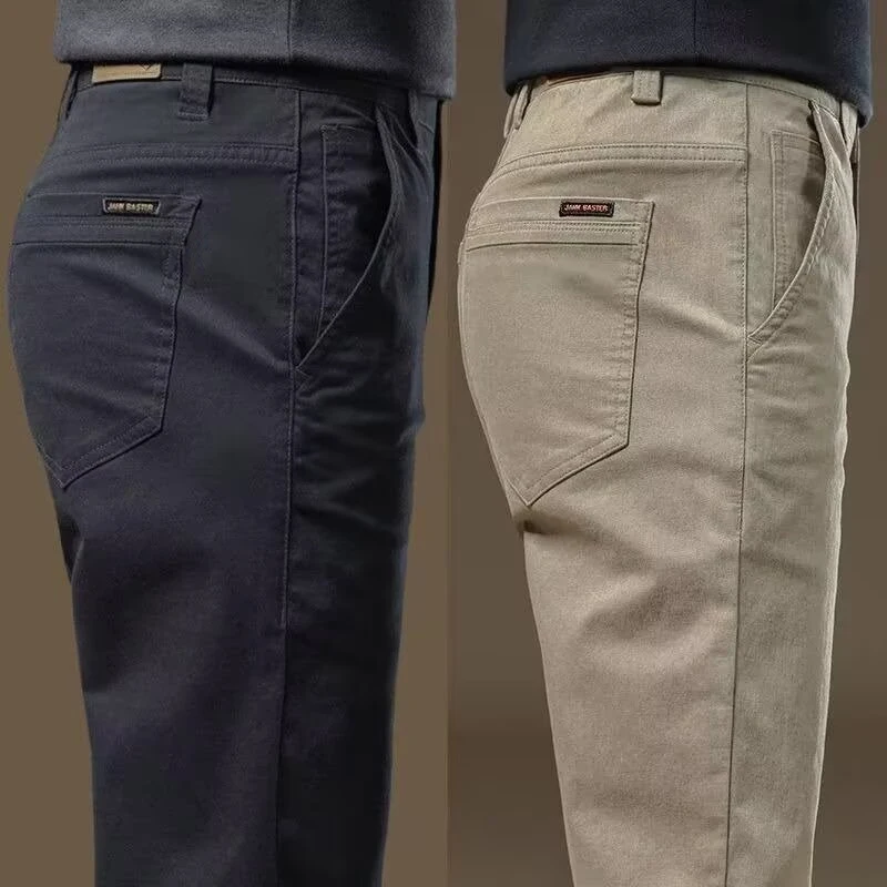2026 Spring New Men High Quality Casual Trousers Male Straight Leg Versatile Business Suit Pants Fashion Solid Color Pants