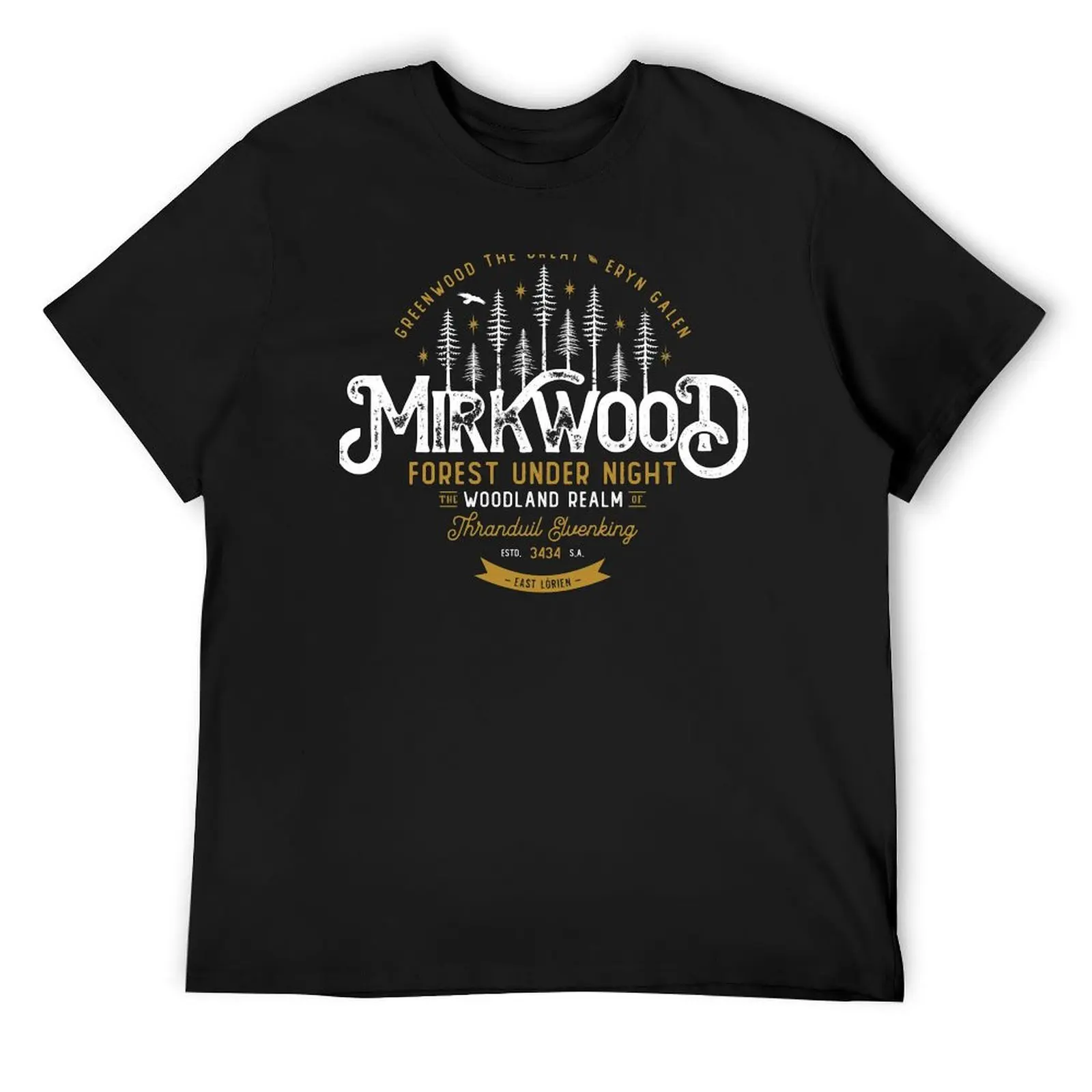 

Mirkwood, Forest Under Night, East Lórien, Outdoor Adventure Badge T-Shirt oversize t-shirts man shirts men graphic