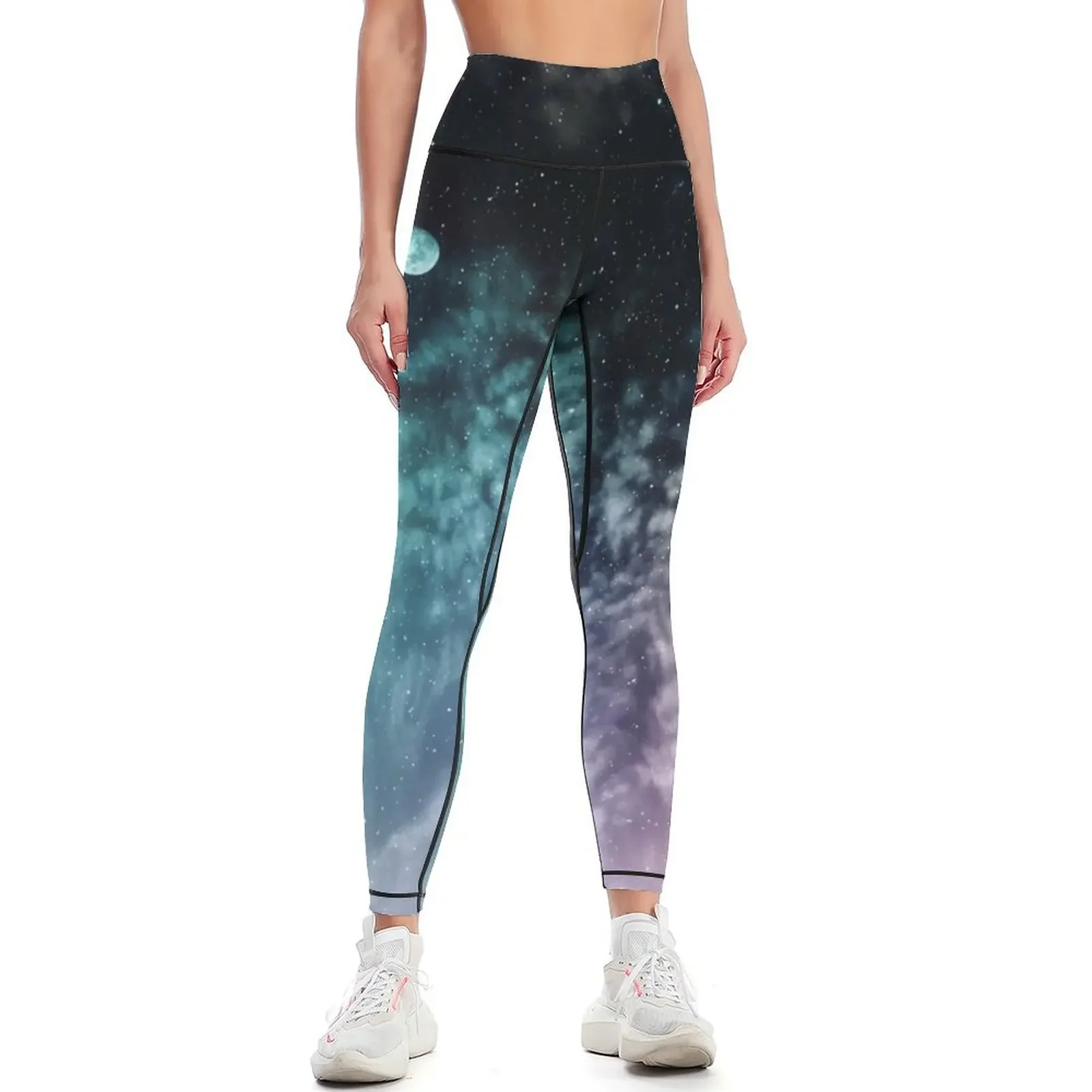 

Polychrome Moon Leggings Women's sports gym womans sporty woman gym for fitness Womens Leggings