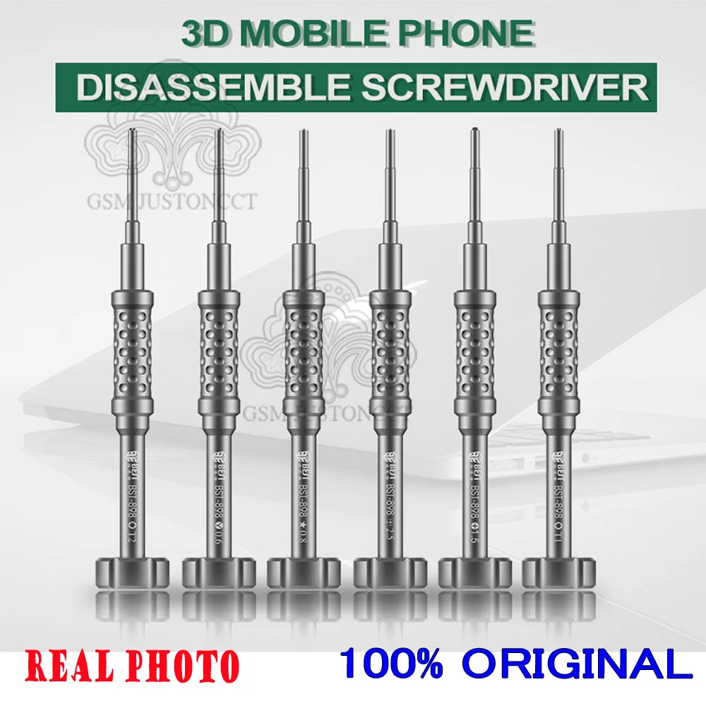 BST-898 First-class Disassemble 3D Bolt driver for iPhone Samsung Mobile Phone Repair Screwdriver, Prevent Skidding