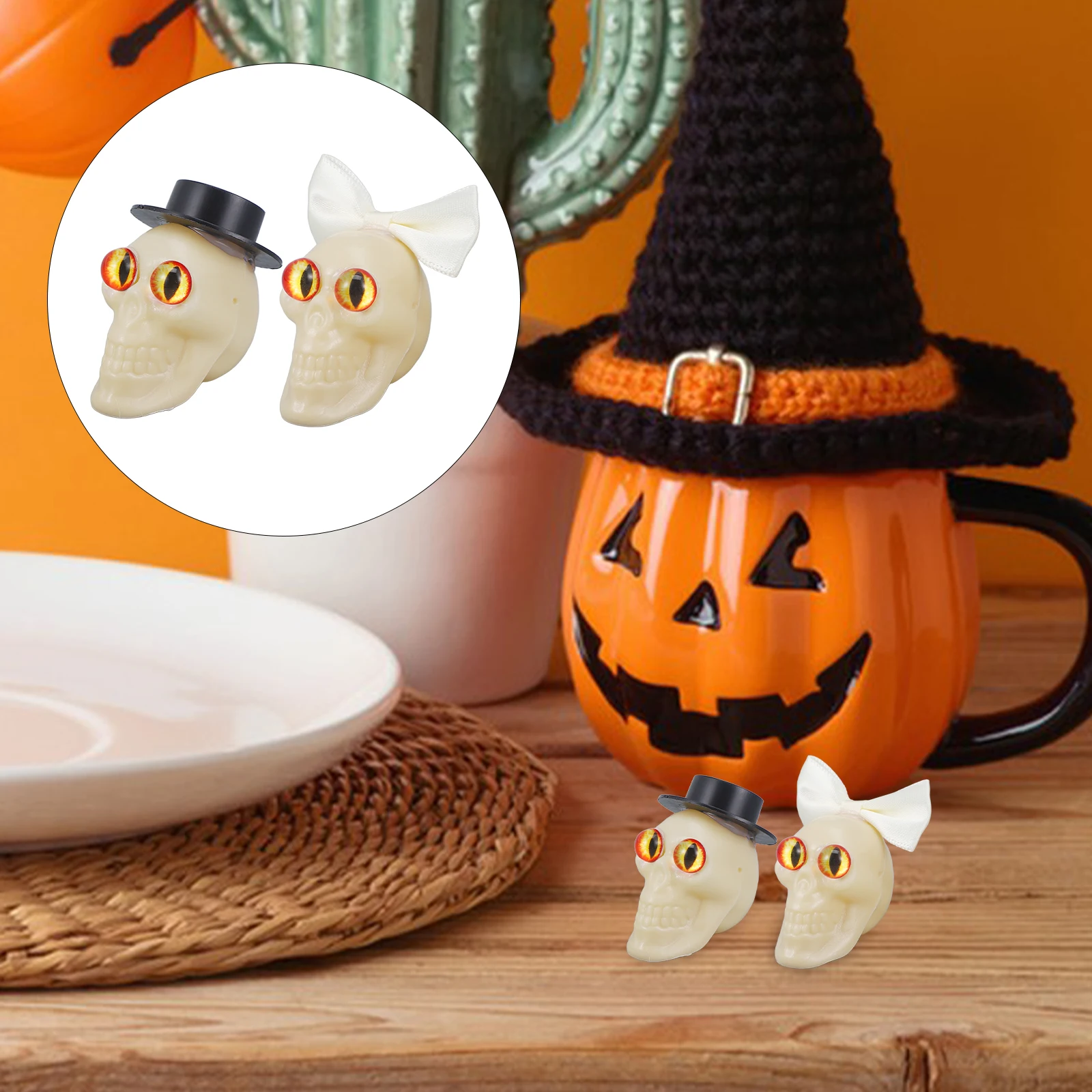 

Fake Skull Ornaments Halloween Props Desktop Decorations Bridegroom