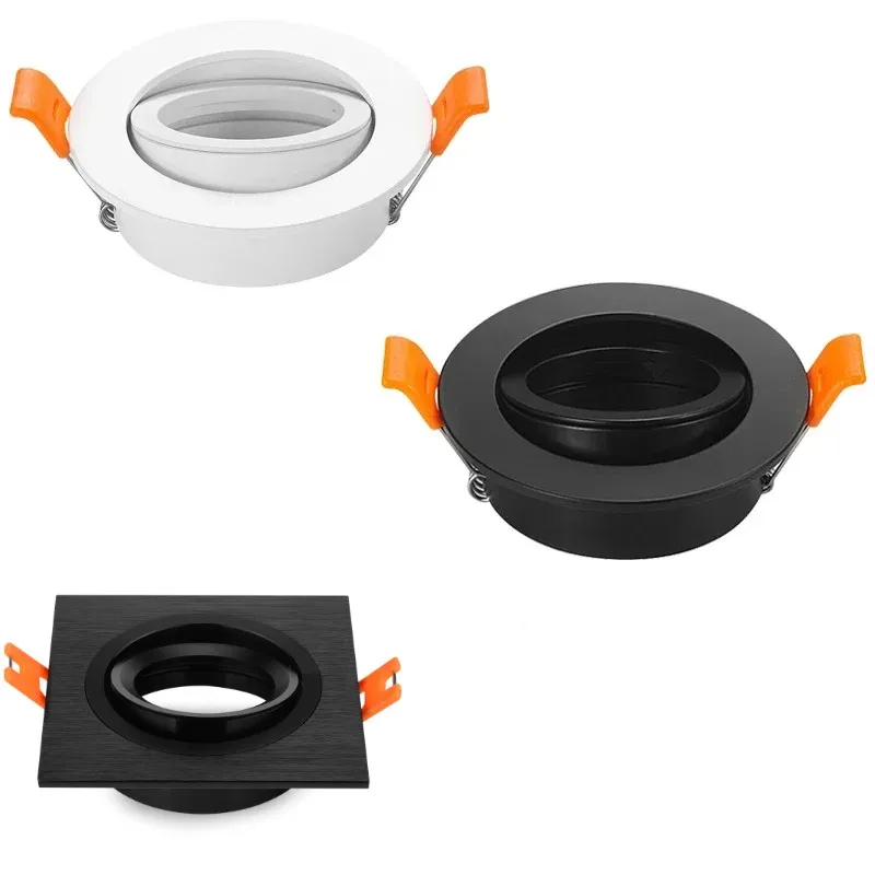 

Black White Round Recessed LED Ceiling Light Frame MR16 GU10 Bulb Holder GU10 Spotlight Fixture Downlight Fitting