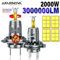 2200W 3D LED H7 Car Headlight Bulbs 3000000LM Canbus CSP Chip Turbo Fan Auto Light Mini H7 LED Emit Diode Plug&Play For 99% Cars