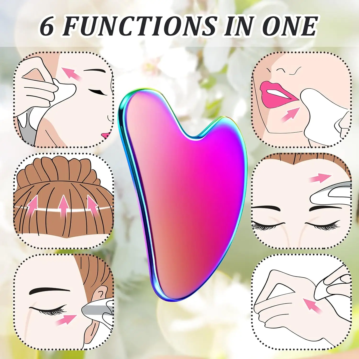 Stainless Steel Gua Sha Facial Tools for Face Body Jawline Shaper Double Chin Reducer Lymphatic Drainage Massager Skin Care Gift