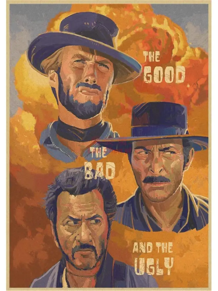 The Good the Bad and the Ugly Movie Art Canvas Poster Perfect for Living Room Decor Enhance Your Home with Wall Picture