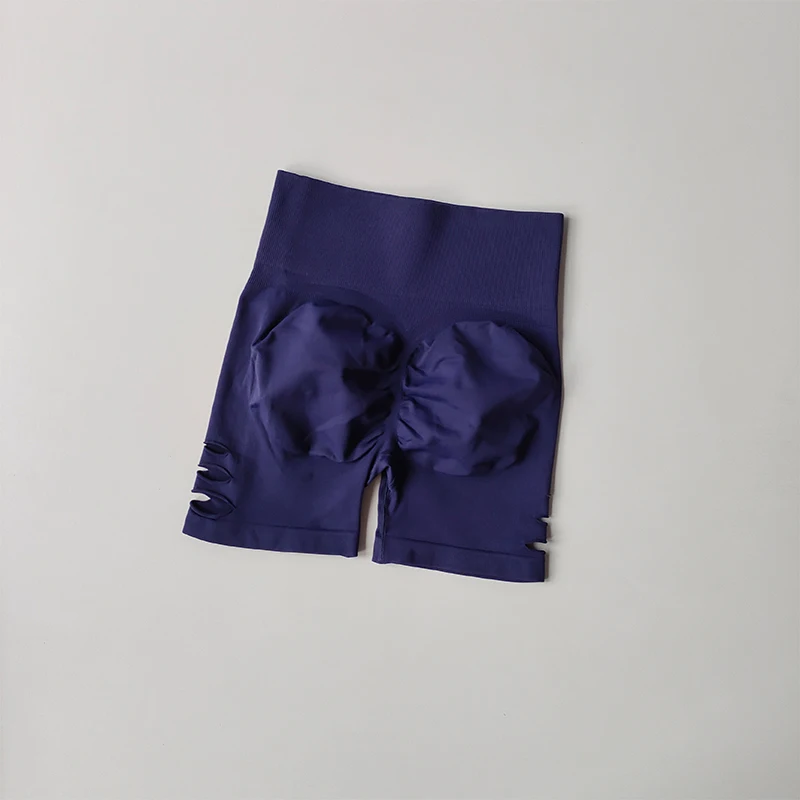 Pfirsichfarbene Sport-Shorts mit hoher Taille, dreiteilige Yoga-Hose für den Sommer, lichtdicht, schnelltrocknend, geeignet für Pilates und Fitness. – Detail 12
