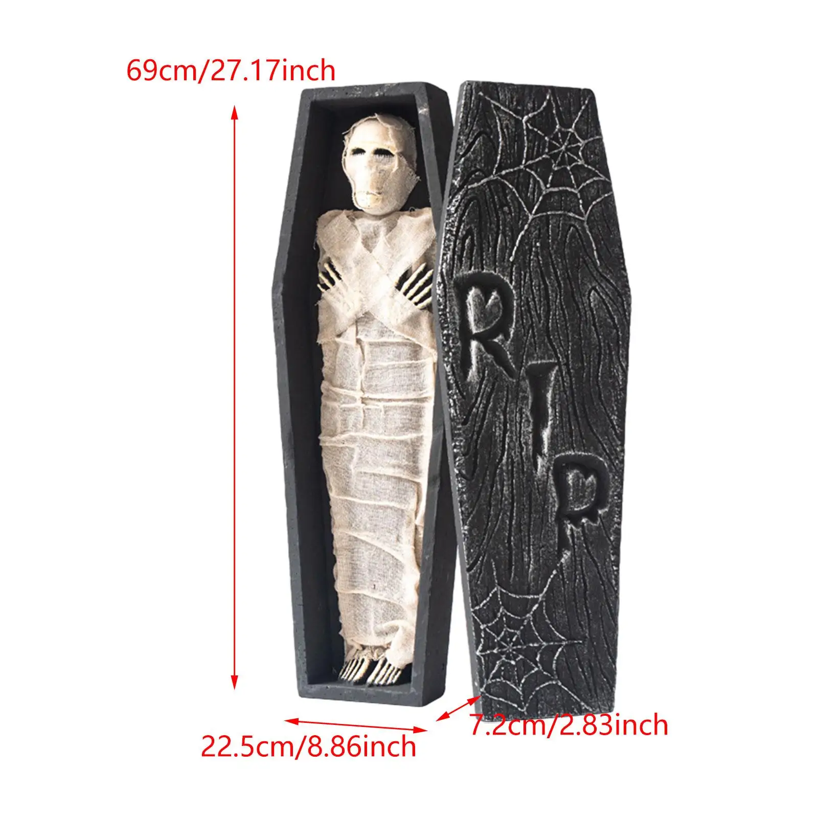 تمثال التابوت ديكور الهالوين ديكور الحفلات زاحف KTV الحلي الحديقة #6