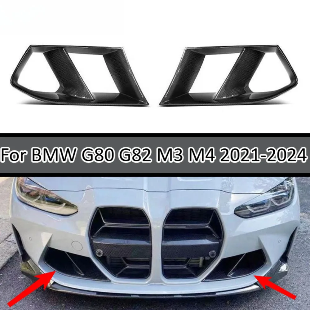 

Front Bumper Fog Light Trim Air Vent Cover For BMW G80 G82 M3 M4 2021-2024 Front Fascia Upgrade Sport Style Exterior Accessories