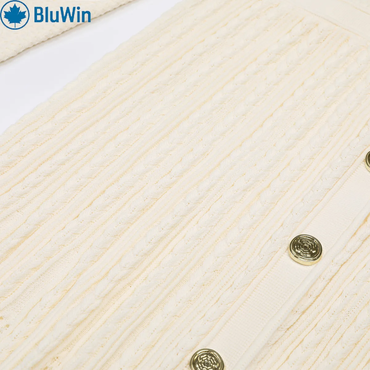 فستان BluWin 2025 لربيع وخريف متماسك بقصة ضيقة وأكمام طويلة - فستان متوسط الطول عصري مجوف للنساء