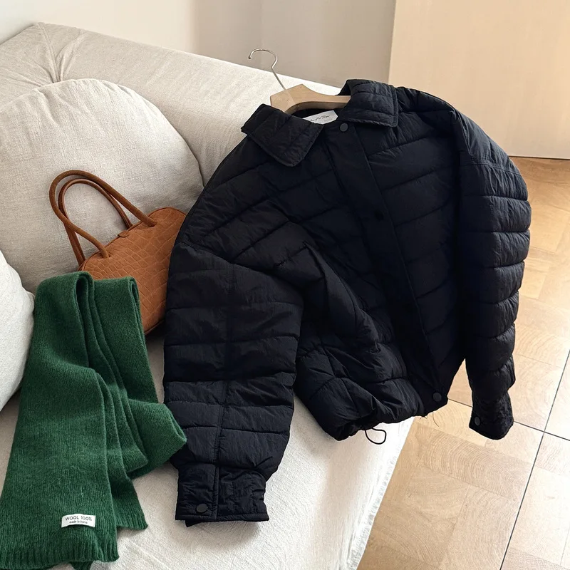 2025 Giacca invernale imbottita in cotone Cappotto caldo Parka da donna Piumino in cotone ultraleggero Capispalla casual femminile