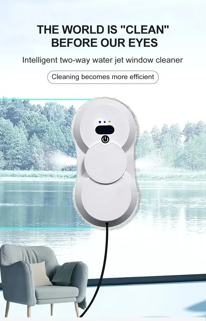Window Cleaning Robot Ultra-thin Double Water Spray Remote Control Planning Window Cleaning Machine Window Wiper Glass Wiper
