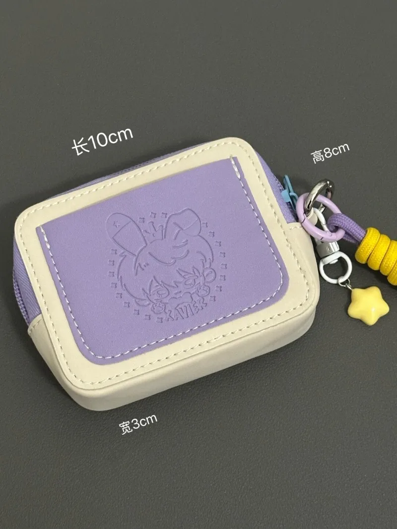 게임 러브 앤 딥스페이스 소프트 자비에르 자인 라파엘 실러스 케이블 코스프레 10x8x3cm 가죽 이어폰 가방 동전 지갑 메이크업 가방