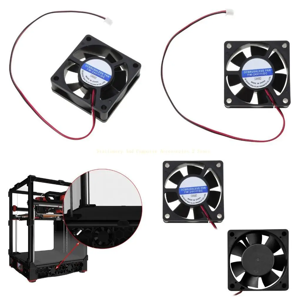 

60mm Cooling Fan for DC 24V 2Pin Sleeve Bearing for VORON Tridennt Brushless Coo