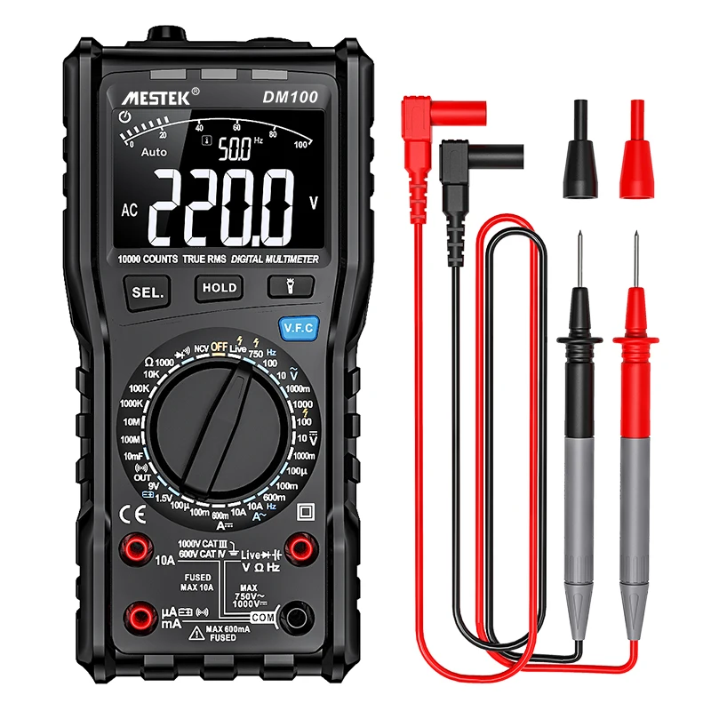 

Digital Multimeter Capacitance Fast Speed DC 10000 Count Multimetro Anti-burn Digital Profissional Multimeter for Electrician