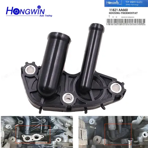 Carcasa del termostato del refrigerante del motor 11821-AA660 para Subaru Outback 2.5L 2013-2018 WRX 2015-2016 Legacy 2.5L 2013-2018 Forester