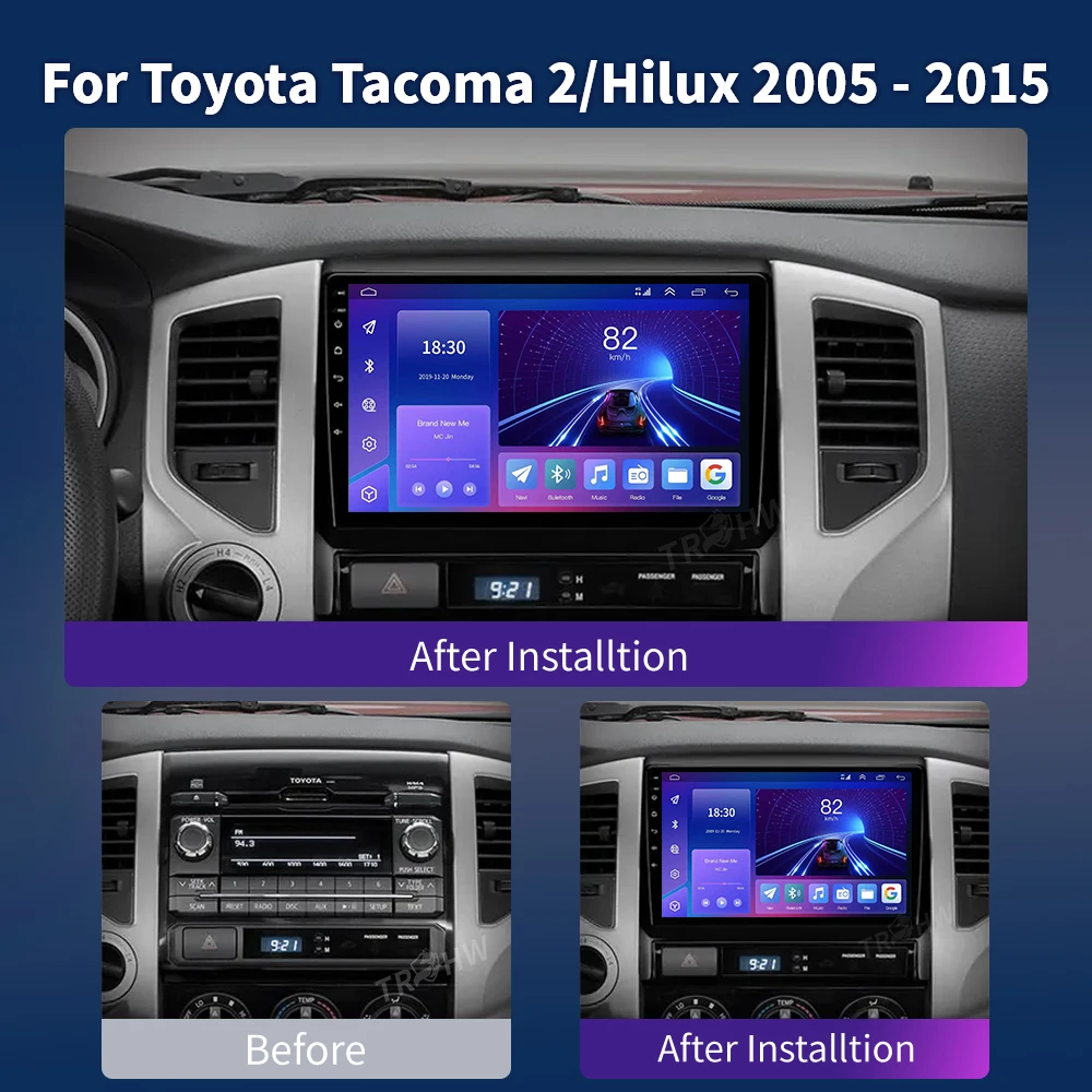 For Toyota Tacoma 2 N200 Hilux 2005 - 2015 Car Radio Multimedia Video Player Navigation stereo GPS Android 13 No 2din 2 din dvd