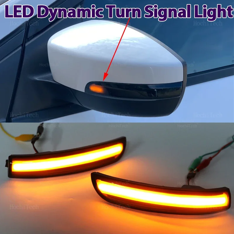 

2x Dynamic Side Mirror Blinker Light LED Turn Signal Lamps For Ford Kuga Ecosport C-max Foucs MK3