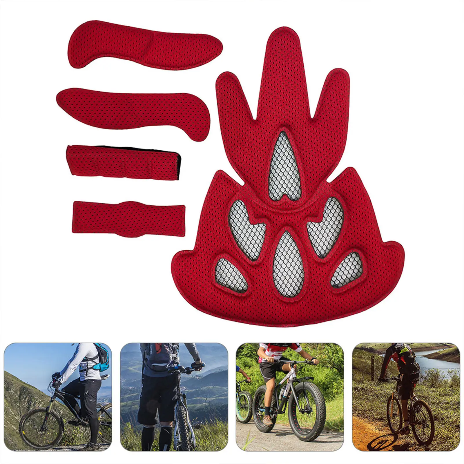 

1Set Premium Absorption Sponge Inner Pads Replacement for Cycling Riding Bike Safety Helmets Damping Cushion Comfort Fit