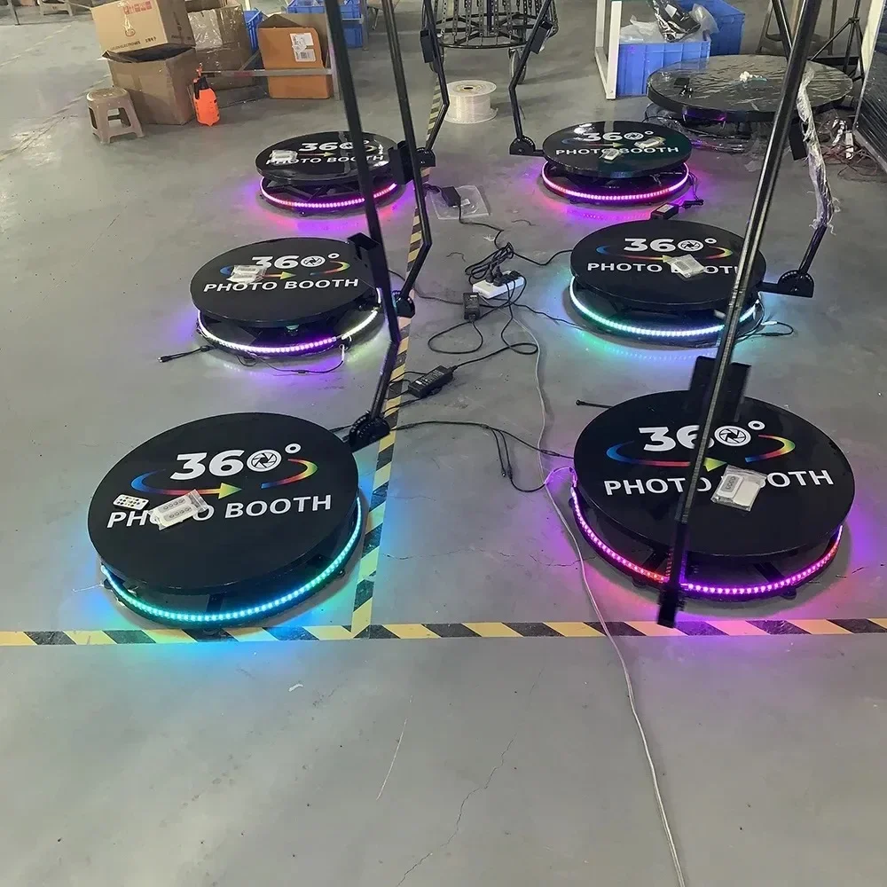 Oux رائجة البيع 360 كشك تصوير قابل للنفخ خلفية الدعائم كشك تصوير 360 115 سنتيمتر مع حامل دوار لحفلات الزفاف الاجتماعية #4