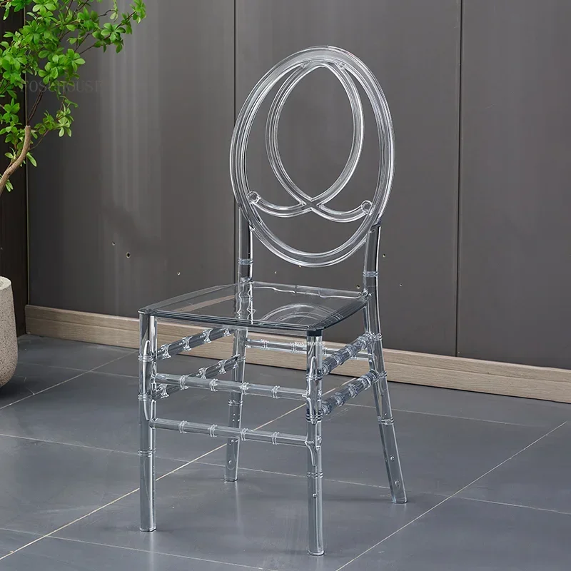 

Home Transparent Dining Chair Hotel Crystal Chair Commercial Furniture Outdoor Wedding Chair Banquet Lounge Chairs For Events