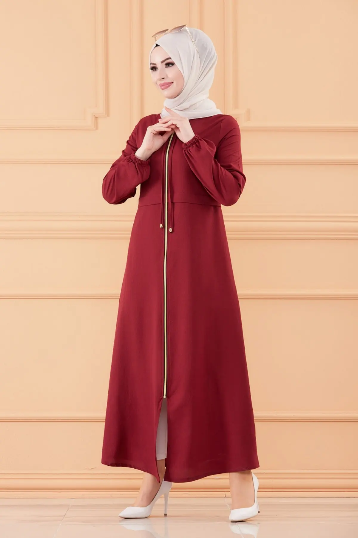 

Cap Ferace Winter Autumn 2021 Muslim Women Hijab Headscarf Islamic Turkey Fas Long Dress for Woman Dresses