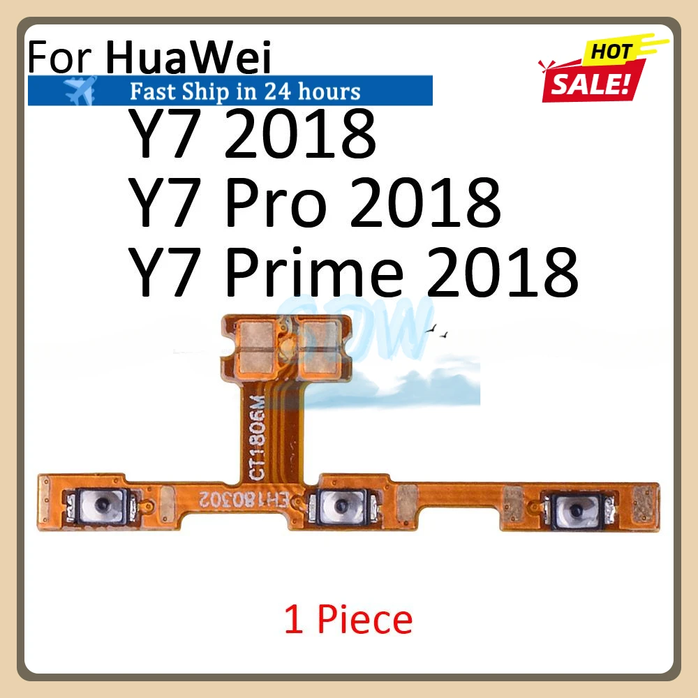 Power ON OFF Mute Switch Control Key Volume Button Flex Cable For HuaWei Y9 Y7 Y6 Pro Y5 Lite Prime GR5 2017 2018 2019 Parts